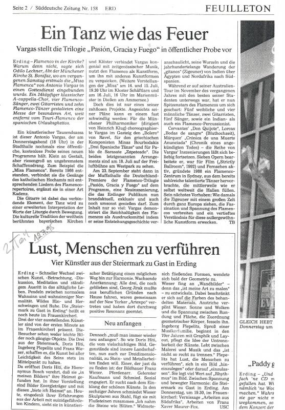 Ulf Schwager_Süddeutsche Zeitung Feuilleton 2.Teil 12.05.95